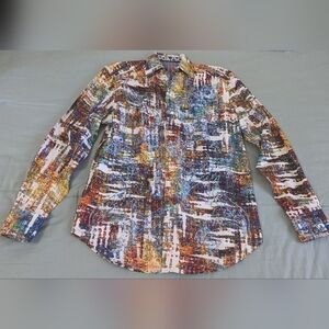 Robert Graham Axle  Long Sleeve Sport Shirt Multi Color Classic Fit Size M